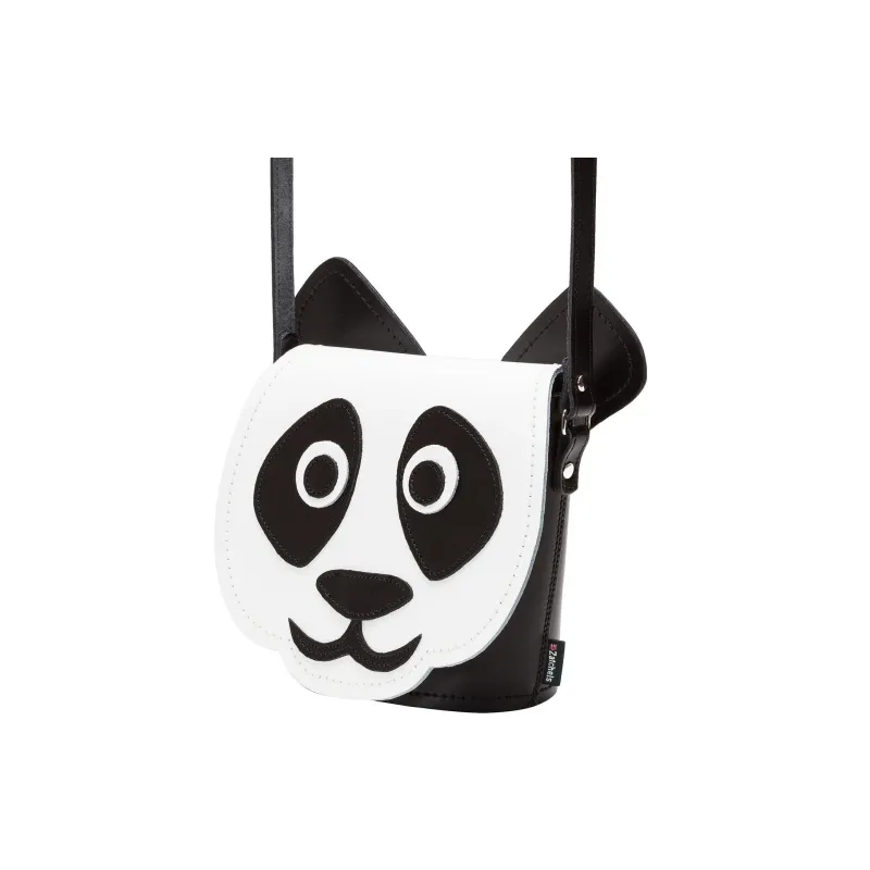 Zatchels Leather Crossbody Bag Shoulder Bag Unisex Black White-1