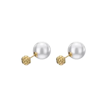 LELOUP Pearl Stud Earrings Women's White