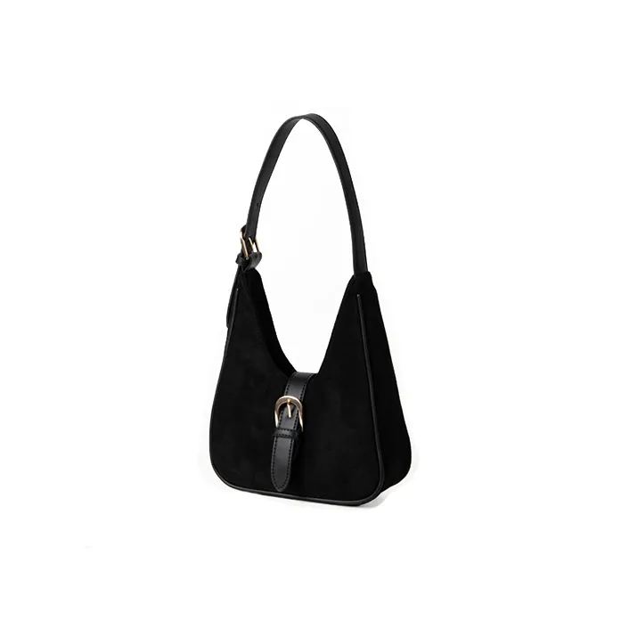 H YXIANG Suede With PU Handbag, Shoulder Bag Women's-4