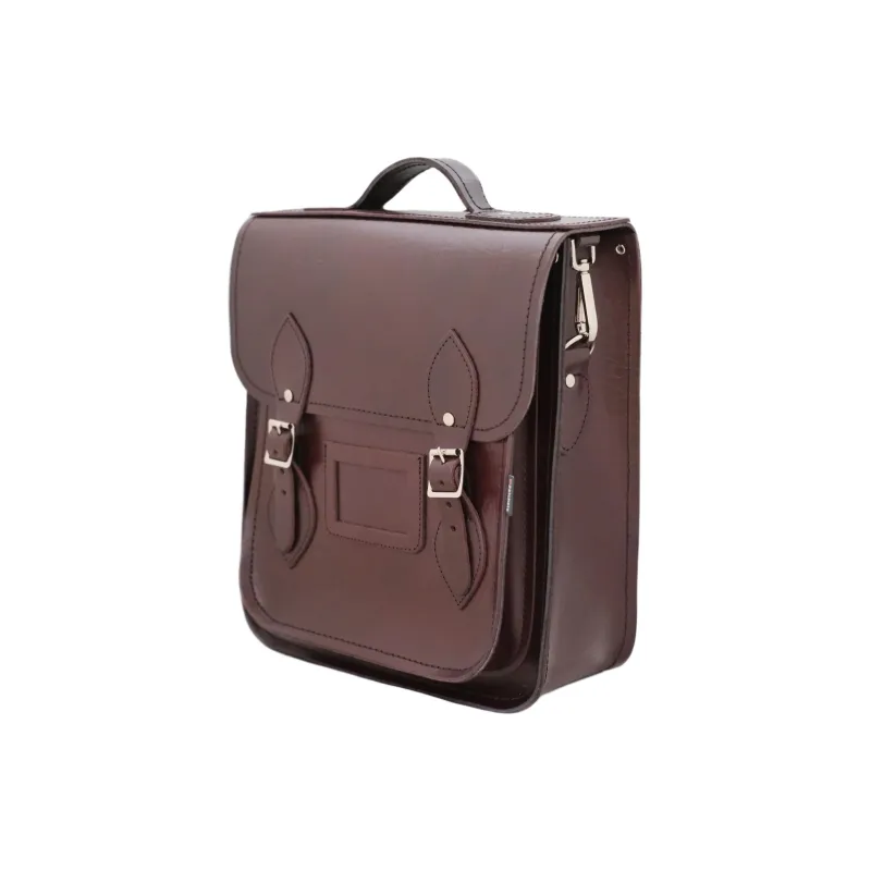 Zatchels Leather Backpack Small Size Unisex Marasala Red-1
