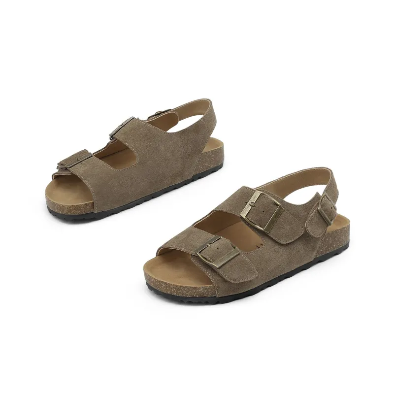 JOSINY Height Increasing Beach One Strap Sandals 2.7cm Women's Ecru/Khaki-2