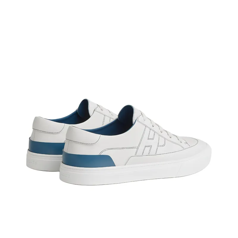 HERMES Deep Low Top Skateboard Shoes Men's White-3
