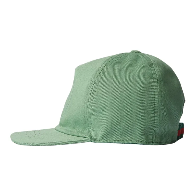 GUCCI Cotton Fabric Baseball Caps Kids' Green-1