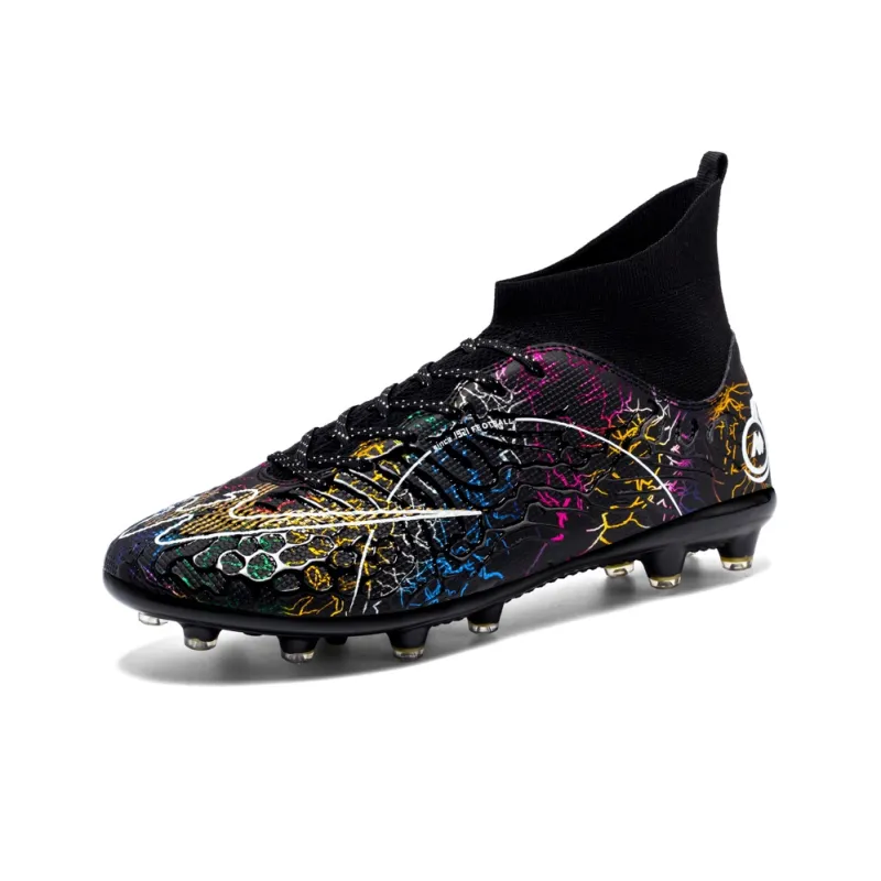 DOUBLE STAR 88 Breathable And Lightweight Soccer Shoes Unisex Black-1