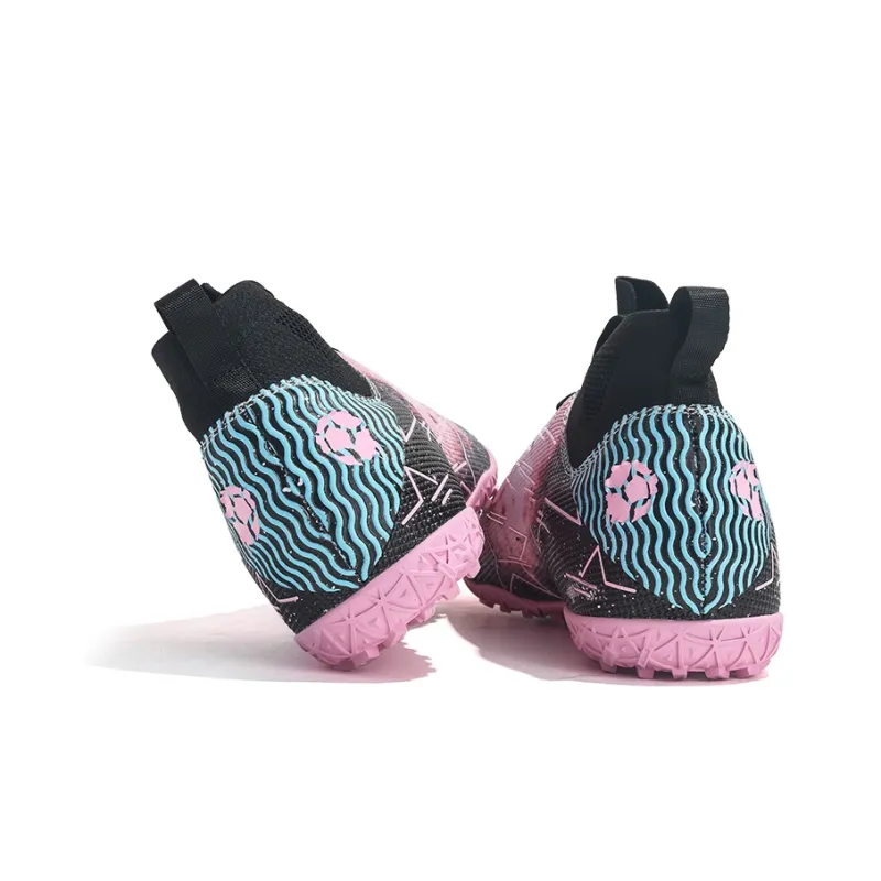 Jifffly Cushioning Anti Slip And Wear Resistant Breathable Support Soccer Shoes Unisex Nebula Pink-5