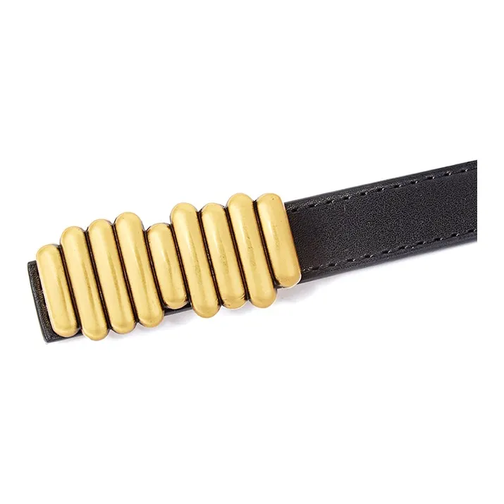TUCANO Cow Split Leather Leather Belts Women's Black/Coffee/White Width  1.8cm-4