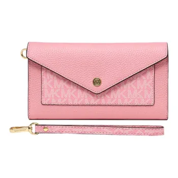 MICHAEL KORS Jet Set Item Artificial Leather Wallets Clutches Women's Pink