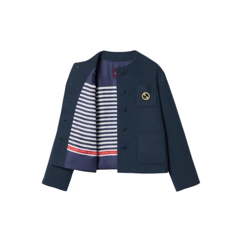 GUCCI G Brooch Tweed Jacket-1