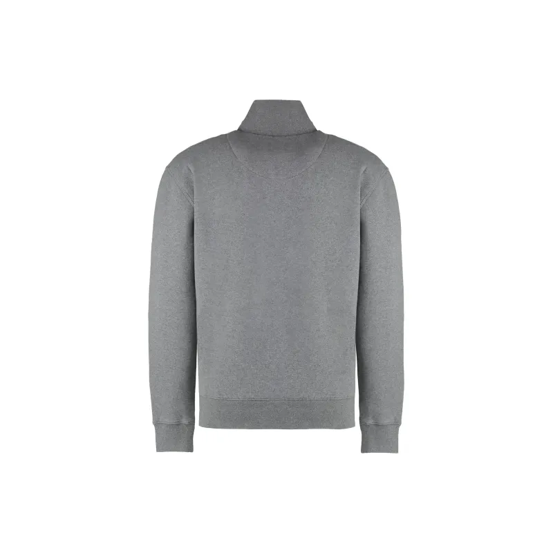 Maison Kitsune Bold Fox Head Patch Half Zip Sweatshirt-1