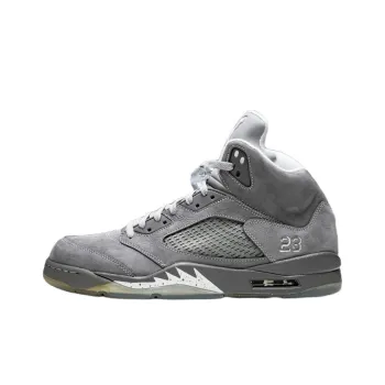 Jordan Air Jordan 5 'Wolf Grey' Anti Slip Wear Resistant Mid Top Vintage Basketball Shoes Men's Gray