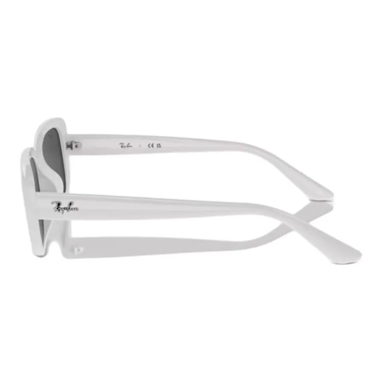RayBan Eco Friendly Injection Molded Rectangular Sunglasses Unisex White-3
