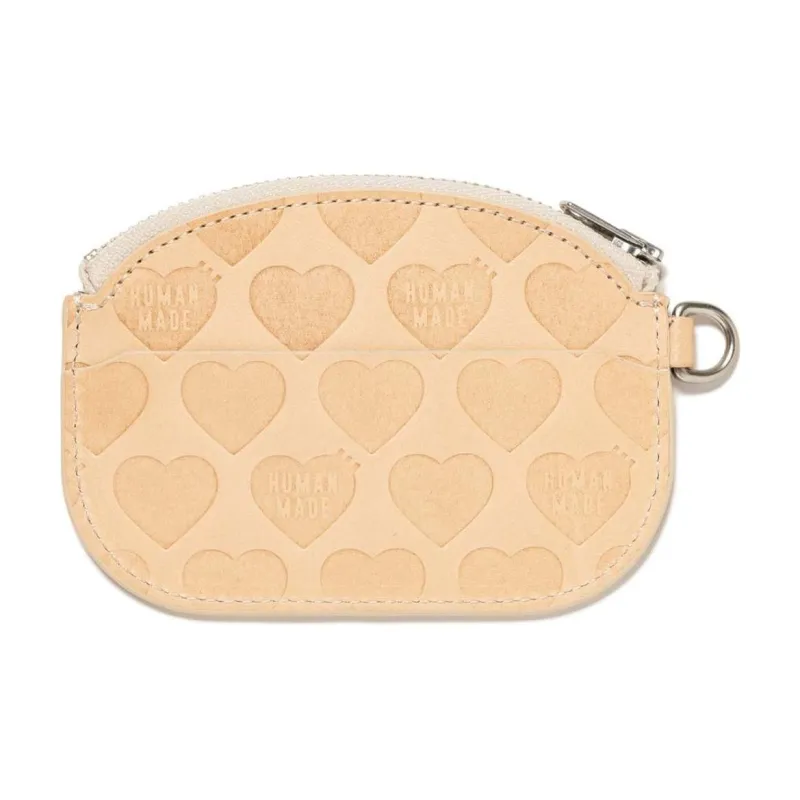 HUMAN MADE Cow Leather With Leather Coin Purse Unisex Beige/Brown/Black-1