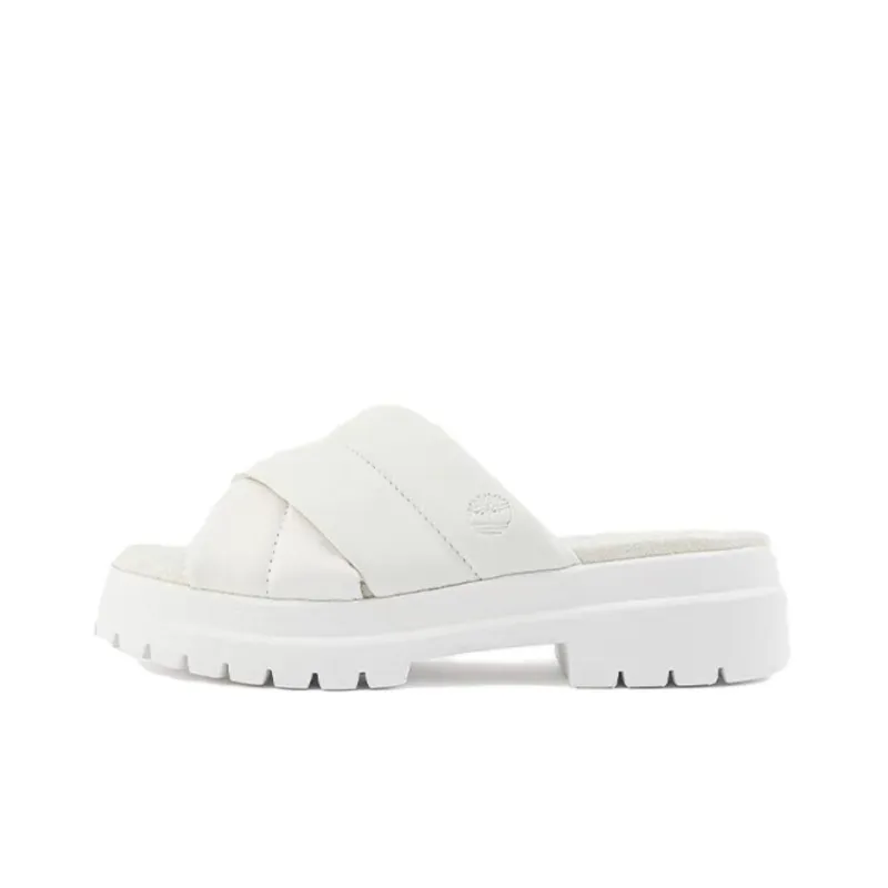 Timberland London Vibe Slides 'White Full Grain' Women's-0
