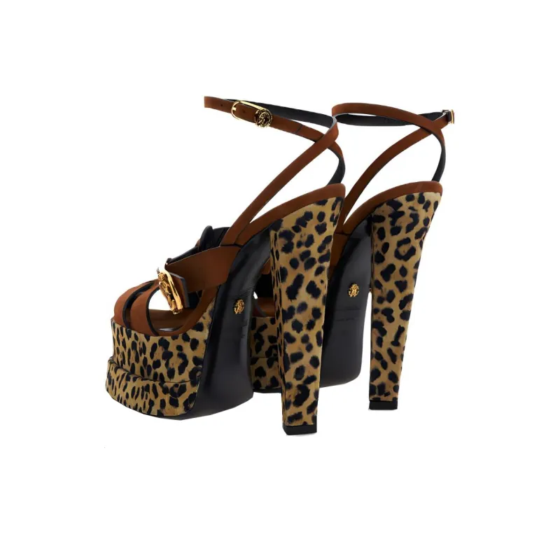 Roberto Cavalli Strap Sandals Women's Dark Brown-3
