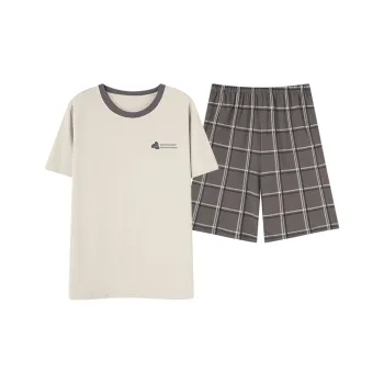The Story Of The Flower Season Pajama Set Men's Light Gray