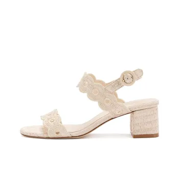 Larroude Florence Strap Sandals 4.5cm Women's Beige