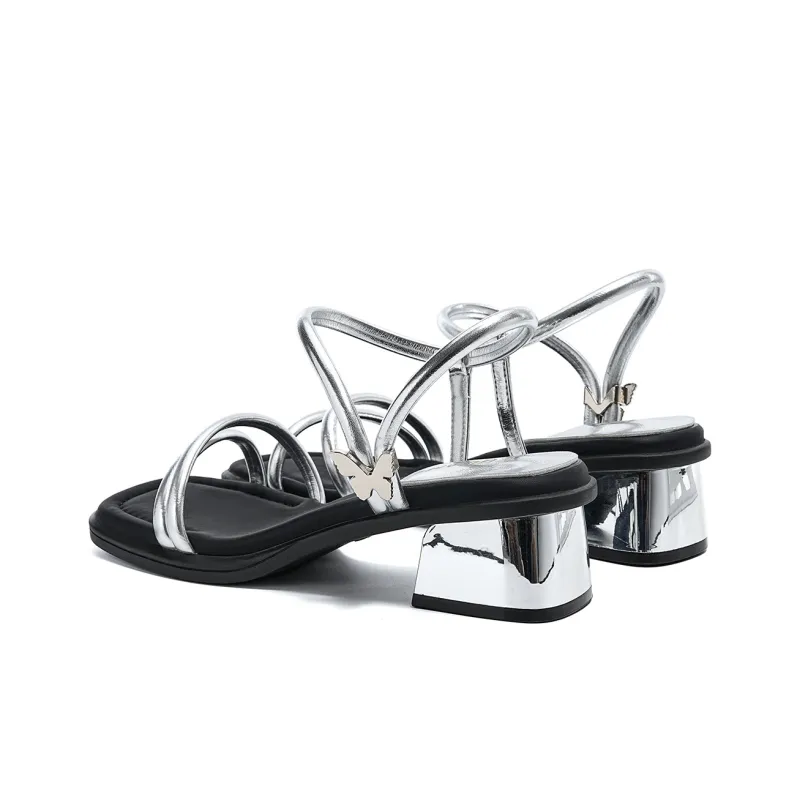 EBLAN Strap Sandals Women's Silver-3