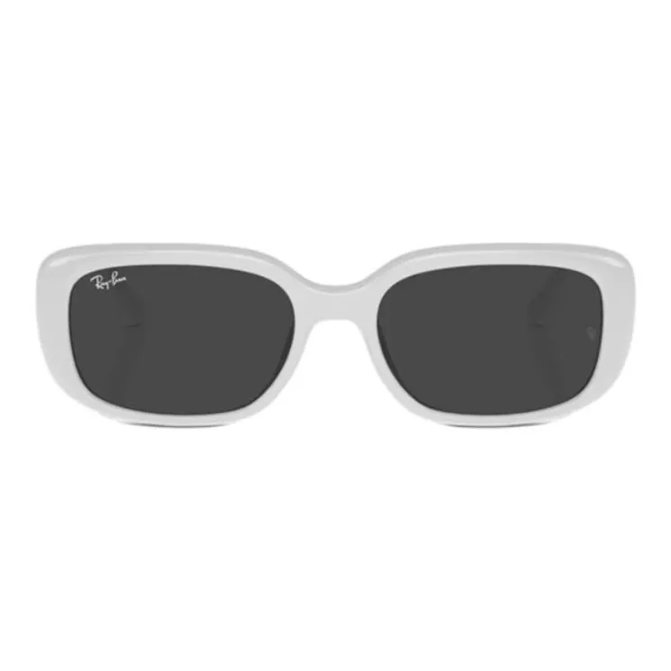 RayBan Eco Friendly Injection Molded Rectangular Sunglasses Unisex White-2