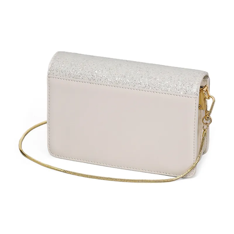 COMELY Composite Material Shoulder Bag Crossbody Bag Small Size Women's White-3