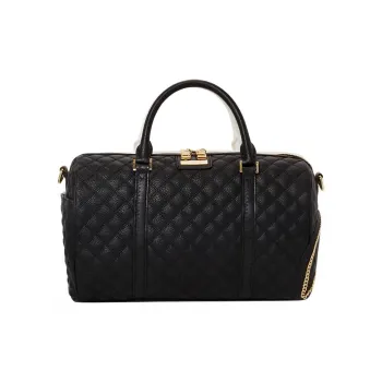 SPRAYGROUND Polyurethane Travel Bag Handbag Mini Unisex Black White