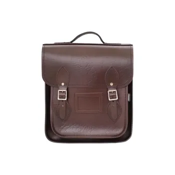 Zatchels Leather Backpack Small Size Unisex Marasala Red