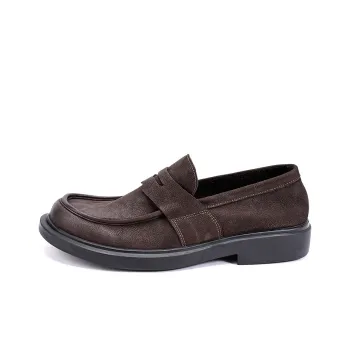 Brounvanm Loafers Men Coffee/Amber Yellow