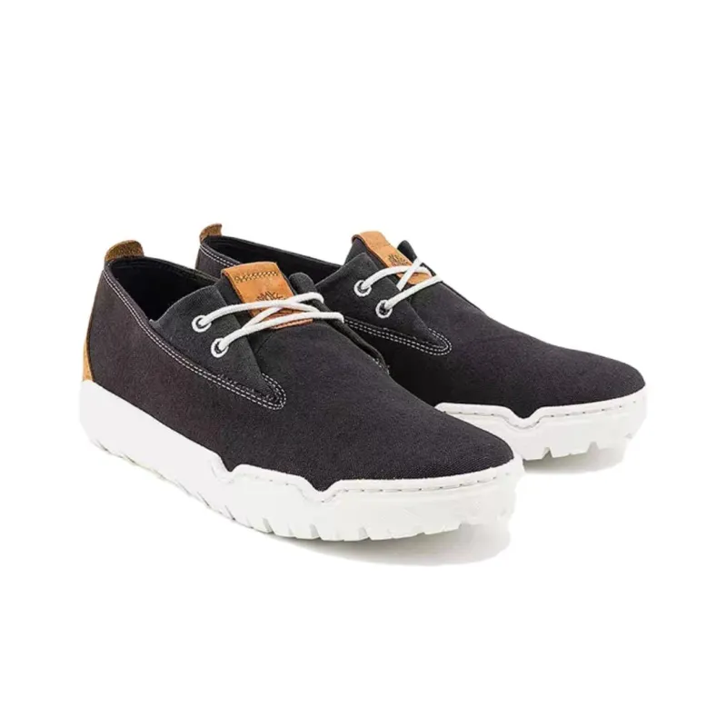 Timberland Anti Slip And Wear Resistant Lightweight Low Top Canvas Shoes Men's Black-2
