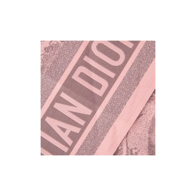 DIOR Cotton Knit Scarves Unisex Pink-2