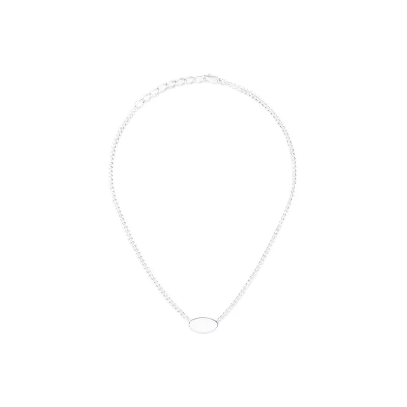 GUCCI Sterling Silver Trademark Necklace-1