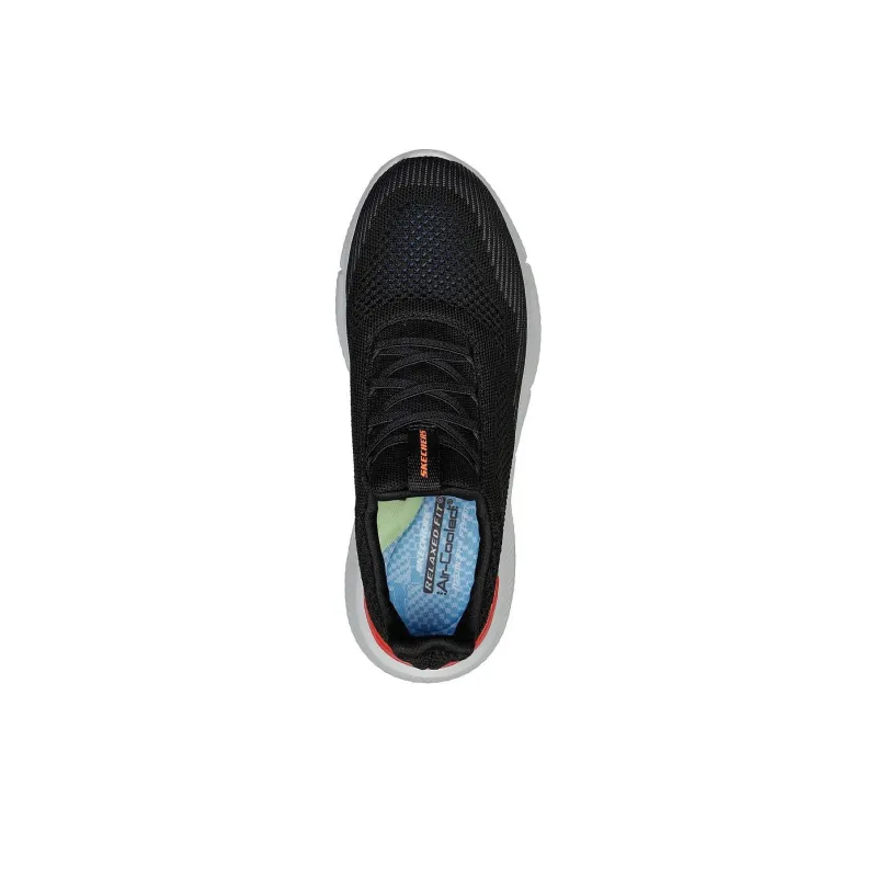 Skechers Ingram Cushioning Anti Slip And Wear Resistant Breathable Support Low Top Casual Shoes Men's Black Orange-3