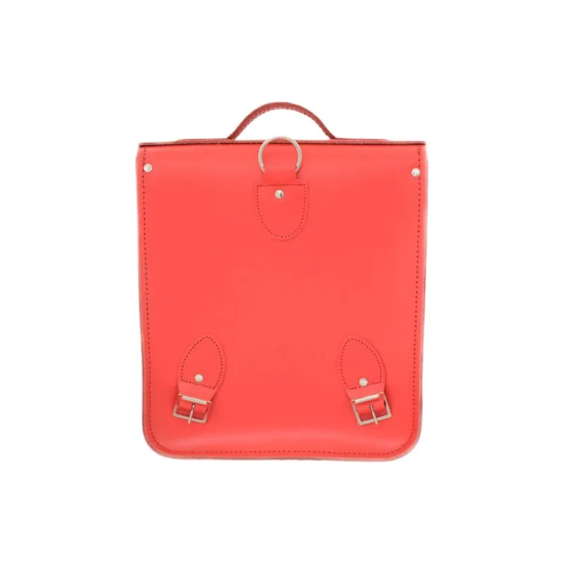 Zatchels Leather Backpack Unisex Mailbox Red-2