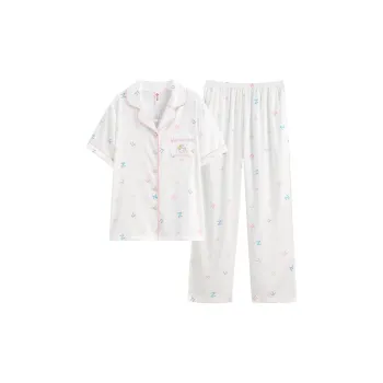 FENTENG Pajama Set Women's Elegant White
