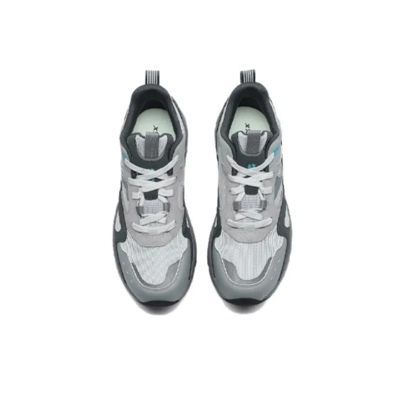 XTEP Newborn Collection Anti-Slip Wear-Resistant Lightweight Coverage Low-Top Casual Shoes Men's Dark Gray-2