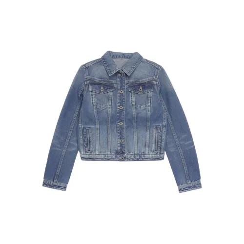 Fax Copy Express Denim Jackets Women's Blue