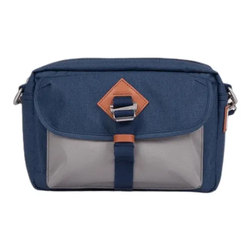 Doughnut Crossbody Bags Dark Blue With Gray Accents