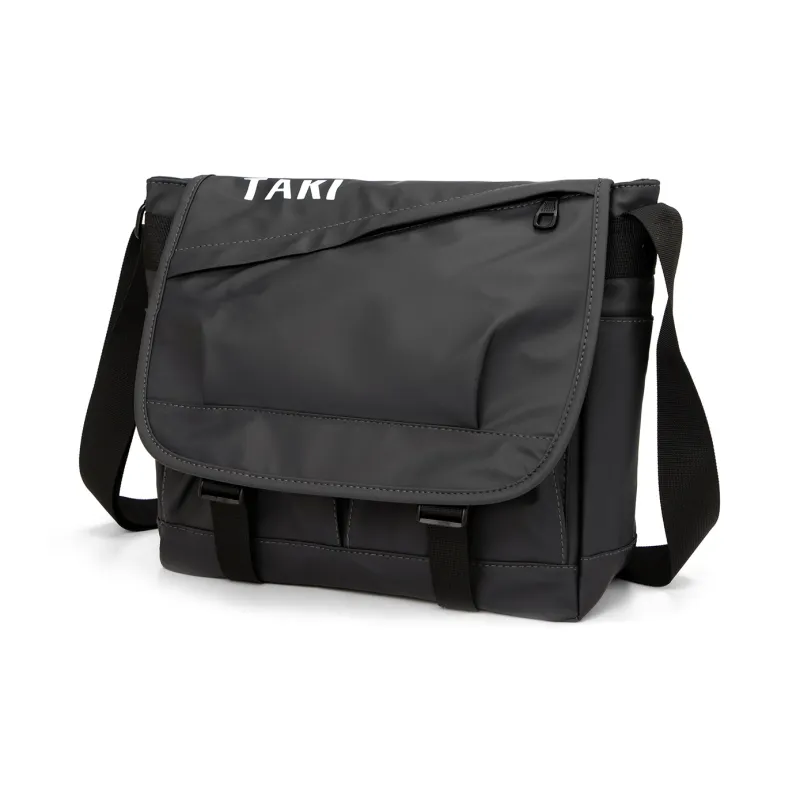 TAKI Synthetic Leather Buckles Crossbody Bag, Shoulder Bag Unisex Black/Gray/Blue/Green-13