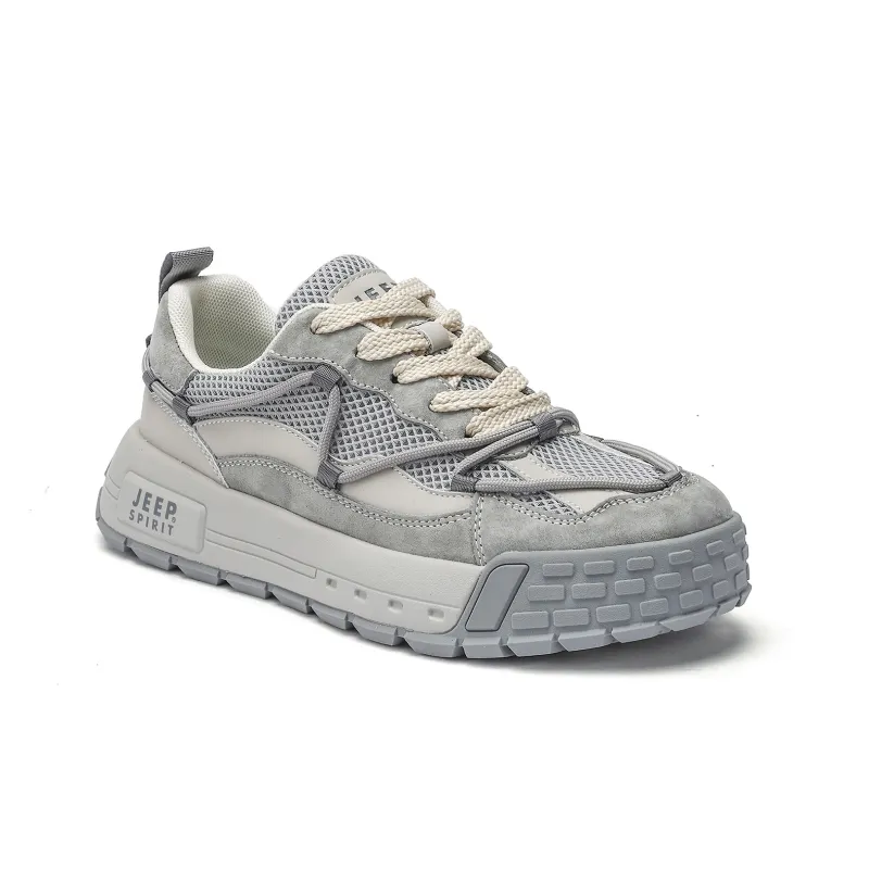 JEEP SPIRIT Skateboard Shoes Men Low Top Gray-3