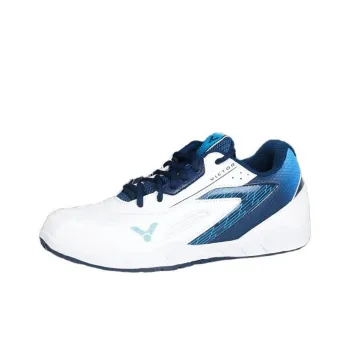 VICTOR Slip Resistant Low Top Badminton Shoes Unisex White Blue