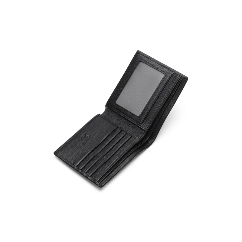 SEPTWOLVES Top Grain Cow Leather Wallet Men's Black-3