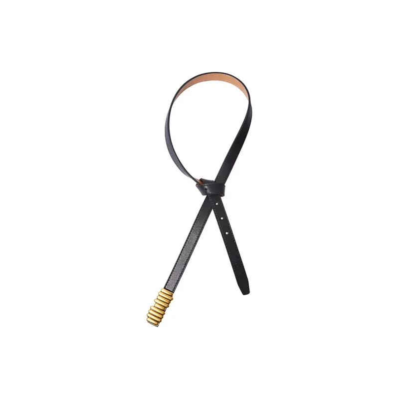 TUCANO Cow Split Leather Leather Belts Women's Black/Coffee/White Width  1.8cm-3