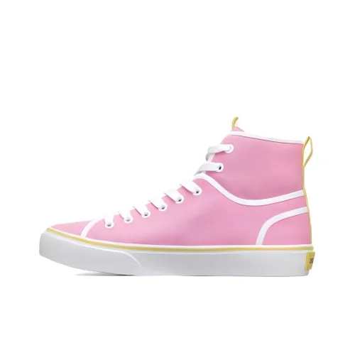 Skechers Street Non-slip Wear-resistant Shock Absorption High-Top Canvas Shoes Women's Pink