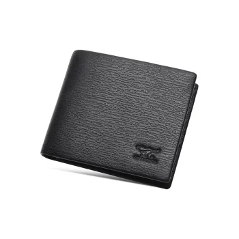 SEPTWOLVES Top Grain Cow Leather Wallet Men's Black