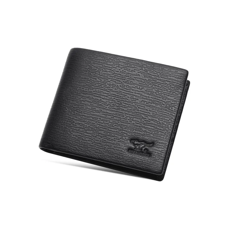 SEPTWOLVES Top Grain Cow Leather Wallet Men's Black-0