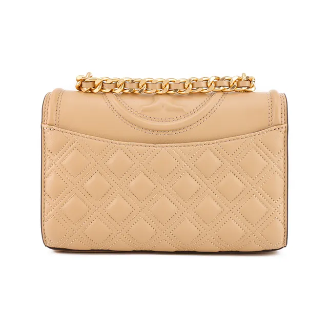 TORY BURCH Fleming Leather Crossbody Bag, Shoulder Bag Trumpets Women's Light Umber-2
