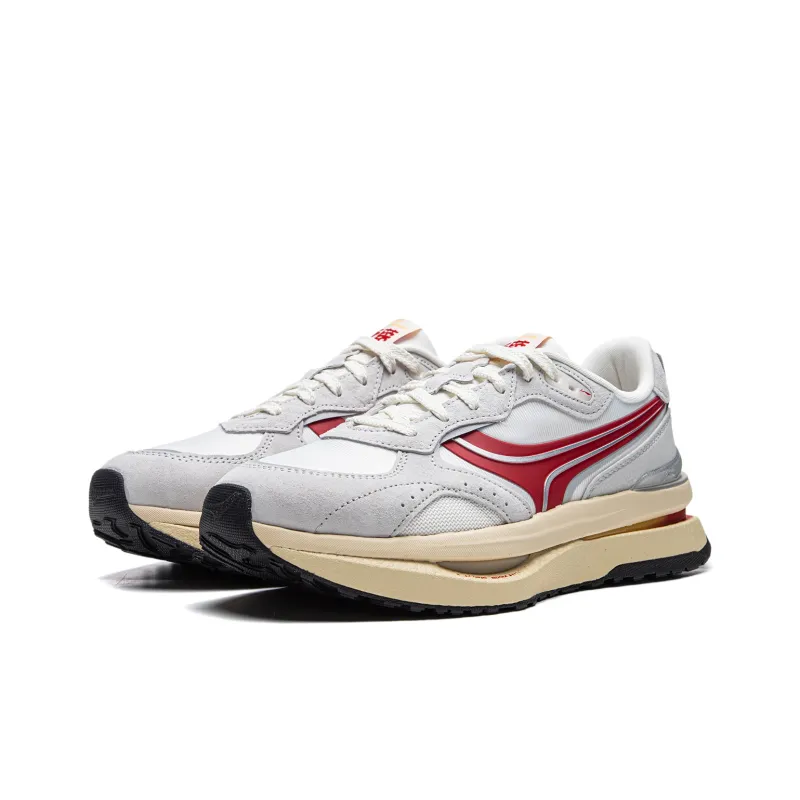 LiNing Honor Renew Cushioning Anti Slip Wear Resistant Breathable Support Rebound Low Top Casual Shoes Men's Gray White-2