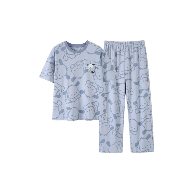 The Story Of The Flower Season Pajama Set Women's Light Blue-0