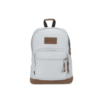 JanSport Suede Leather Backpack Unisex Gray