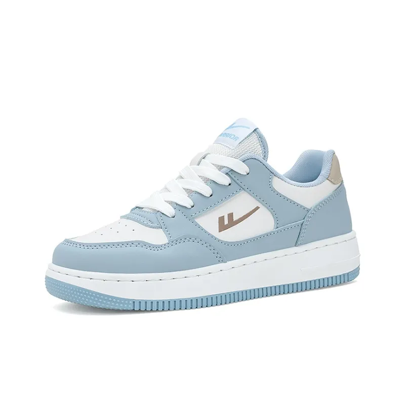 Warrior Air Force 1 Low Top Skateboard Shoes Unisex White Light Blue-1