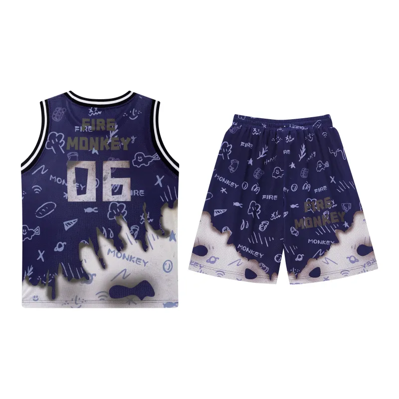FireMonkey Basketball Suit Unisex Blue-1