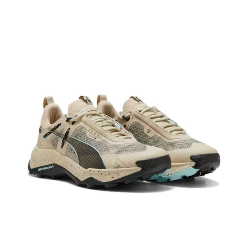 PUMA Explore NITRO GORE TEX Cushioning, Wear Resistant Low Top Hiking Shoes Women's Gray Green-3